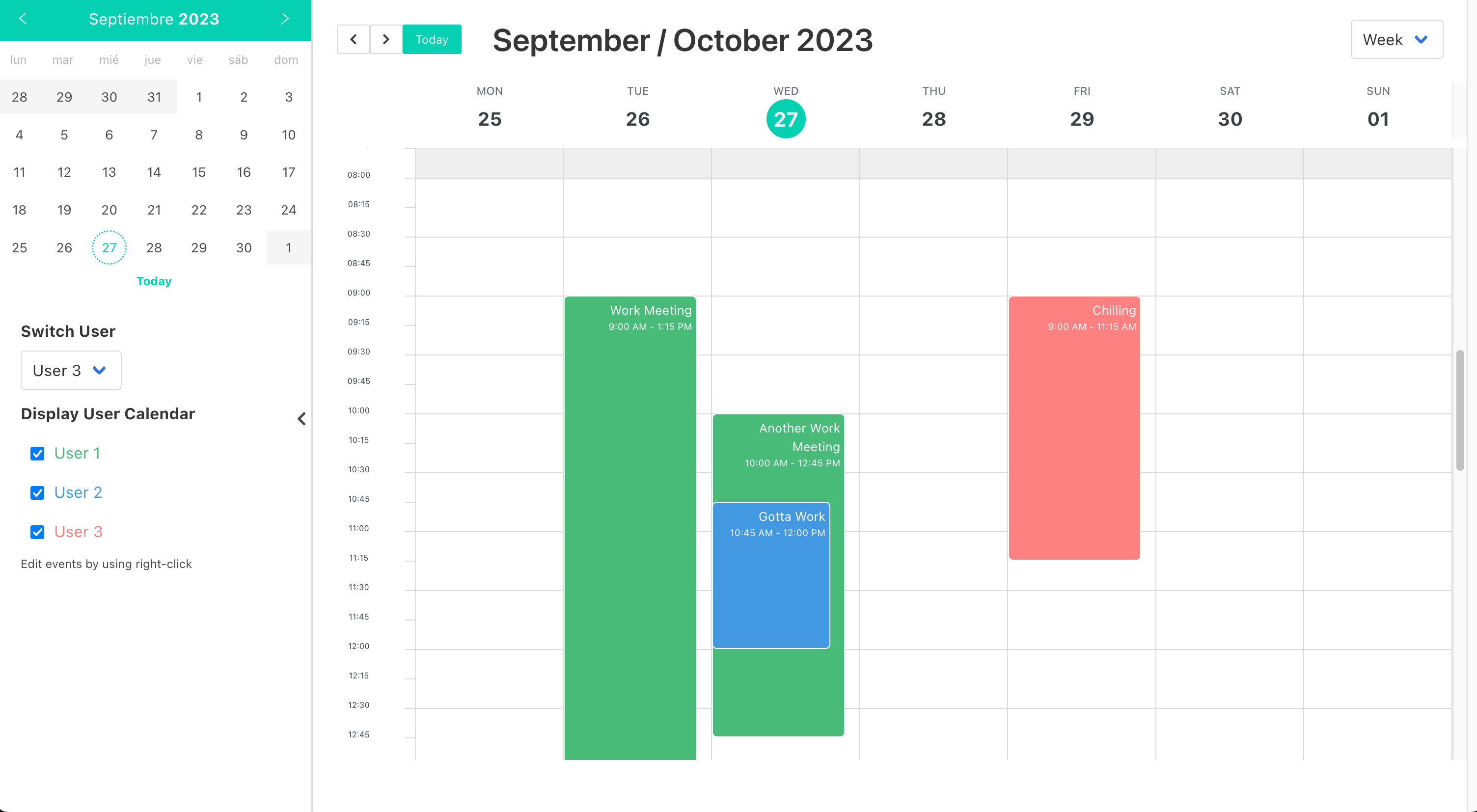 React calendar